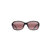maui jim koki beach lunettes de soleil œil de chat pour femme, violet (violet/rose maui polarisée.), medium