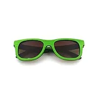 minicocock protection de couleur unisexe lentille uv400-adulte coloré bois style rétro artisanats lunettes solaires cerclées (color : green)