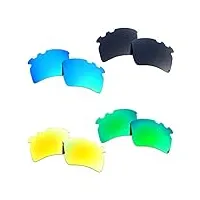 soodase pour oakley flak 2.0 xl vented des lunettes de soleil bleu/noir/doré/vert verres de remplacement polarisés