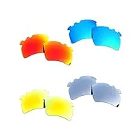 soodase pour oakley flak 2.0 vented des lunettes de soleil rouge/bleu/doré/argenté verres de remplacement polarisés