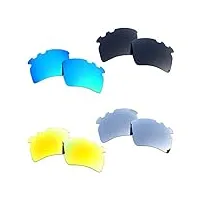 soodase pour oakley flak 2.0 xl vented des lunettes de soleil bleu/noir/doré/argenté verres de remplacement polarisés
