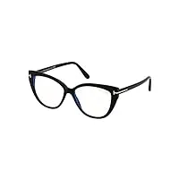tom ford lunettes de vue ft 5673-b blue block shiny black/blue filter 54/15/140 femme