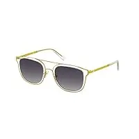guess lunettes de soleil gu6981 shiny yellow/smoke 54/21/150 homme