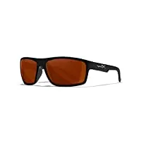 wiley x acpea02 wx peak captivate sunglasses-polarized copper des lunettes de soleil, noir mat, one size unisex