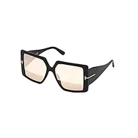 tom ford lunettes de soleil quinn ft 0790 shiny black/violet pink shaded 57/17/135 femme