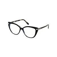 tom ford lunettes de vue ft 5673-b blue block black havana 54/15/140 femme