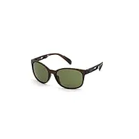 adidas sp0011 lunettes de soleil, matte dark brown/green, 58 mixte adulte