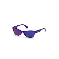 adidas or0010 lunettes de soleil, matte violet/blu mirror, 54 femme