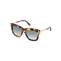 tom ford lunettes de soleil dasha ft 0822 havana/green shaded 52/16/140 femme