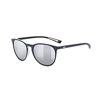 uvex lgl 43 - lunettes de soleil pour hommes et femmes - effet miroir - catégorie de filtre 3 - blue matt/ltm, silver - one size