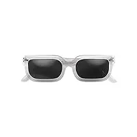 london mole eyewear | lunettes de soleil glacées | marque de mode | protection uv400 | unisexe (transparent, black)