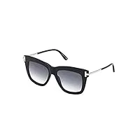 tom ford lunettes de soleil dasha ft 0822 black/grey shaded 52/16/140 femme