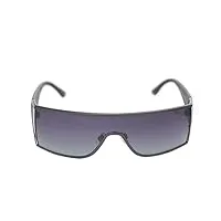 police origins 5 spl892 0627 lunettes de soleil pour homme avec visière latérale noir/gris mat, noir mat., l