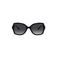 coach lunettes de soleil hc 8295 black/grey shaded 56/21/140 femme