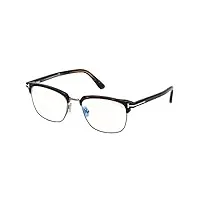 lunettes de vue tom ford ft 5683-b blue block dark havana 54/18/145 homme