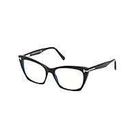 tom ford lunettes de vue ft 5709-b blue block shiny black 54/17/140 femme