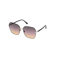 tom ford lunettes de soleil claudia-02 ft 0839 black/smoke shaded 62/16/140 femme