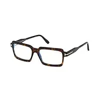 tom ford lunettes de vue ft5711-b blue block dark havana 54/17/140 femme