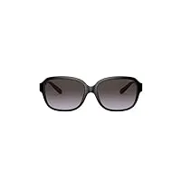 coach lunettes de soleil hc 8298u black/grey shaded 57/16/140 femme