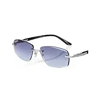 xltt uv400 gradient gris sans cadre diamant cut edge lunettes de soleil conduite de la pêche tourisme lunettes de soleil gradient lunettes de vue des hommes