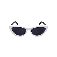 marc jacobs lunettes de soleil pour femme 202867, couleur : blanc noir, taille : 55-140-17, blanc et noir, 55