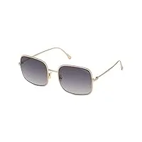 tom ford lunettes de soleil keira ft 0865 shiny rose gold/grey shaded 58/20/140 femme