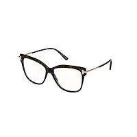 tom ford lunettes de vue ft 5704-b blue block dark havana/blue filter 54/15/140 femme