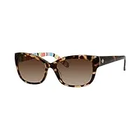 kate spade johanna/s lunettes de soleil rectangulaires pour femme + kit de lunettes, camel tortoise tripe / marron dégradé, 53 eu