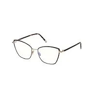 tom ford lunettes de vue ft 5740-b blue block shiny brown/blue filter 54/17/140 femme