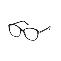lunettes de vue tom ford ft 5708-b blue block shiny black/blue filter 57/17/140 femme