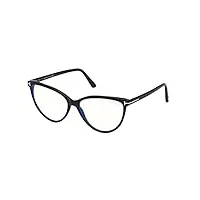 tom ford lunettes de vue ft 5743-b blue block shiny black/blue filter 57/15/140 femme