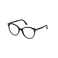tom ford lunettes de vue ft 5742-b blue block shiny black/blue filter 53/18/140 femme