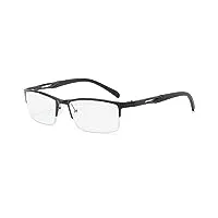 haomao lunettes de blocage de la lumière bleue pour hommes lunettes de vue pour ordinateur cadre en alliage optique protection uv400 noir