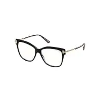 tom ford lunettes de vue ft 5704-b blue block black havana/blue filter 54/15/140 femme