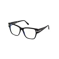 lunettes de vue tom ford ft 5745-b blue block shiny black/blue filter 54/16/140 femme