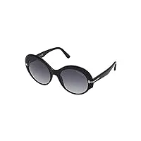 tom ford lunettes de soleil ginger ft 0873 shiny black/grey shaded 58/20/140 femme