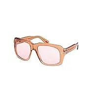 tom ford lunettes de soleil bailey-02 ft 0885 transparent light brown/light pink 57/18/140 femme