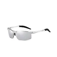 amfg lunettes de soleil à vélo de sport pour hommes aluminium magnésium demi cadre de vision de nuit lunettes de vue de lunettes de soleil polarisées (color : d)