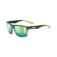 uvex lgl 50 cv - lunettes de soleil pour hommes et femmes - à contraste Élevé - effet miroir - olive matt/green - one size