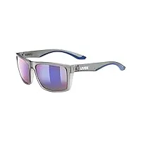 uvex lgl 50 cv - lunettes de soleil pour hommes et femmes - à contraste Élevé - effet miroir - smoke matt/plasma - one size
