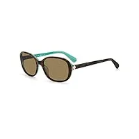 kate spade gauche/g/s lunettes de soleil, turquoise/marron (havana turquoise/brown), 55 femme