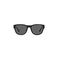 a|x armani exchange ax4115su lunettes de soleil carrées universelles pour homme, noir mat/gris foncé, 54 mm