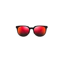 maui jim wailua, lunettes de soleil mixte, rouge/noir écaille/lave hawaïenne polarisée, small