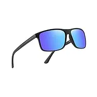 pukclar lunette de soleil homme polarisées rectangulaires pour femme matériau léger vintage tr90 monture uv400 pour sports en plein air golf cyclisme pêche randonnée eyewear
