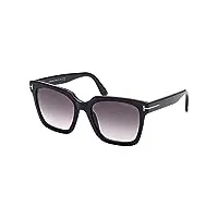 tom ford lunettes de soleil selby ft 0952 black/smoke shaded 55/19/140 femme