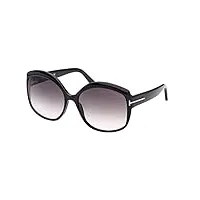 tom ford lunettes de soleil chiara-02 ft 0919 shiny black/grey shaded 60/17/135 femme