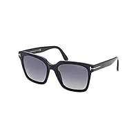 tom ford lunettes de soleil selby ft 0952 shiny black/grey 55/19/140 femme