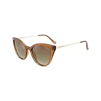 lee cooper lunettes de soleil polarisées cateye pour femme, monture - marron | verres - marron dégradé, taille unique