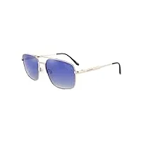 lee cooper lunettes de soleil polarisées carrées pour homme verres bleus (lc1024c01), monture - or | verres - bleu dégradé, l