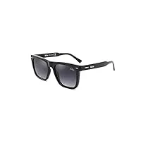 lee cooper lunettes de soleil classiques pour homme et femme, légères avec protection uv, monture - noir brillant | lentille - gradient grey, taille unique